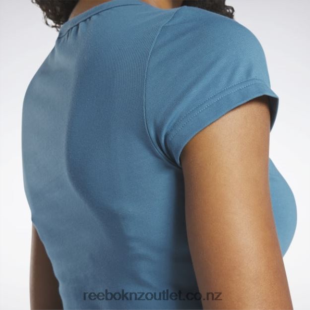 Steely Blue S23-R 2B4626884 Classics Cropped Jersey T-Shirt Reebok Women