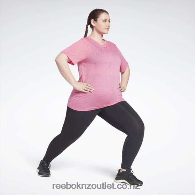 True Pink 2B4626885 Burnout T-Shirt (Plus Size) Reebok Women