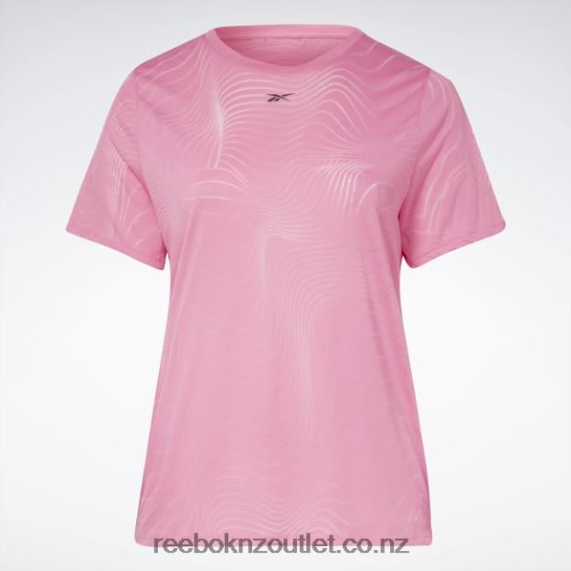 True Pink 2B4626885 Burnout T-Shirt (Plus Size) Reebok Women
