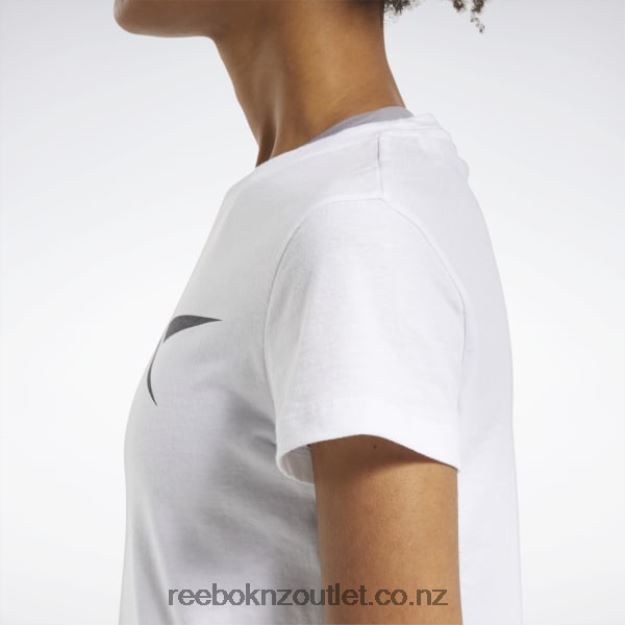 White 2B4626592 Training Essentials Vector Graphic Tee Reebok Women