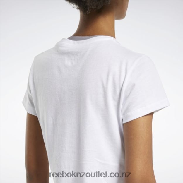 White 2B4626592 Training Essentials Vector Graphic Tee Reebok Women
