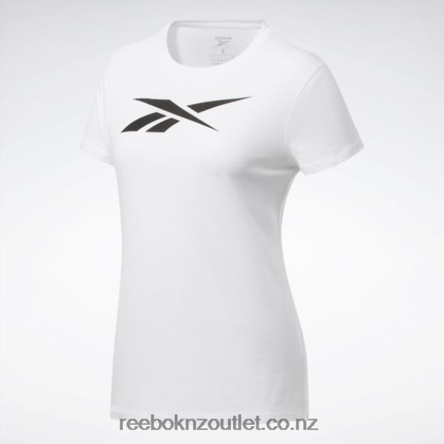White 2B4626592 Training Essentials Vector Graphic Tee Reebok Women
