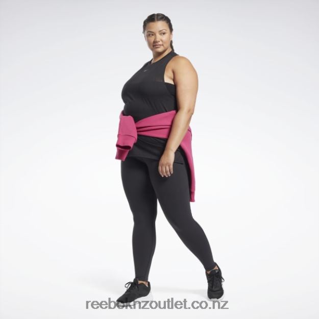 Black 2B4626829 Burnout Tank Top (Plus Size) Reebok Women