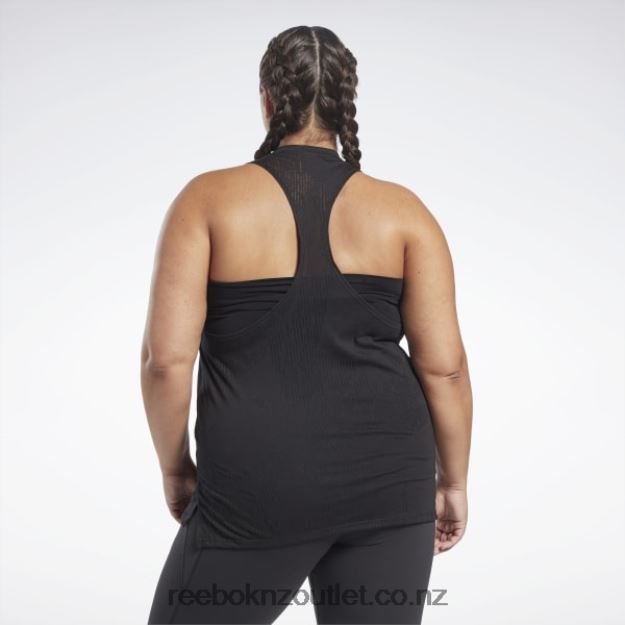Black 2B4626829 Burnout Tank Top (Plus Size) Reebok Women
