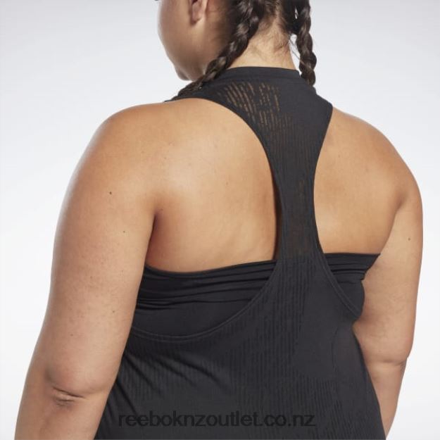 Black 2B4626829 Burnout Tank Top (Plus Size) Reebok Women