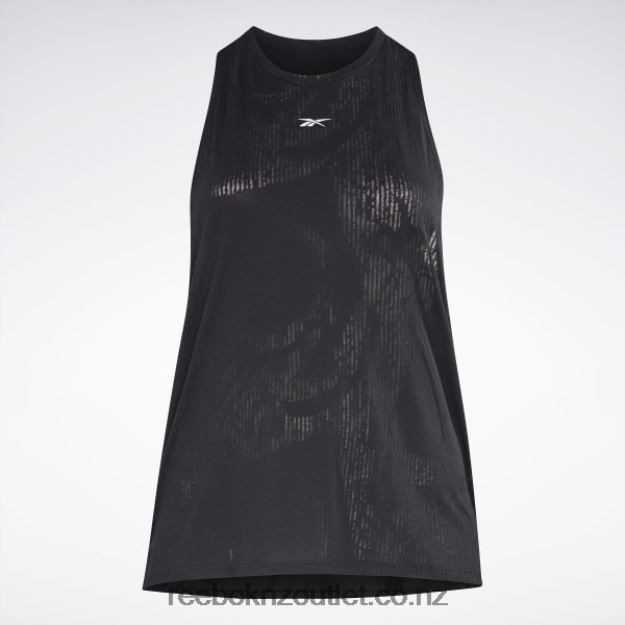 Black 2B4626829 Burnout Tank Top (Plus Size) Reebok Women