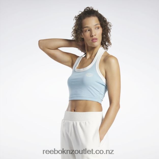 Blue Pearl 2B4626913 Classics Graphic Halter Tank Top Reebok Women