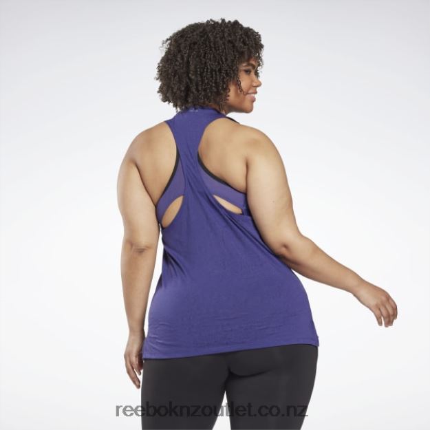 Bold Purple 2B4626757 Burnout Tank Top (Plus Size) Reebok Women