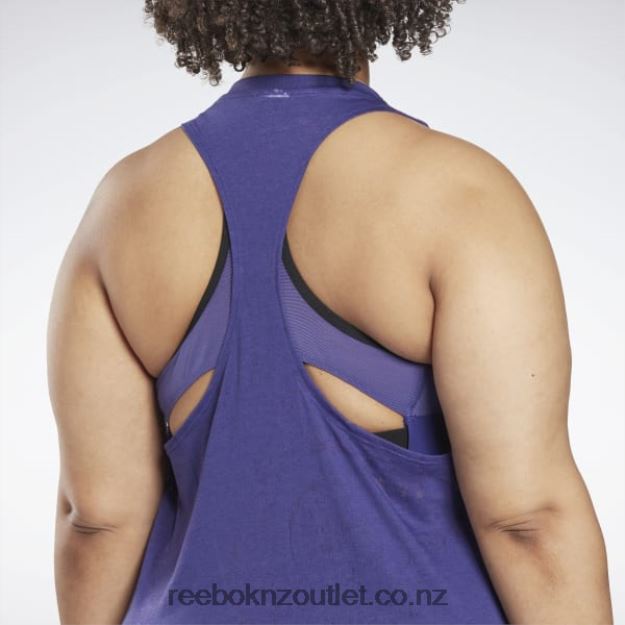Bold Purple 2B4626757 Burnout Tank Top (Plus Size) Reebok Women