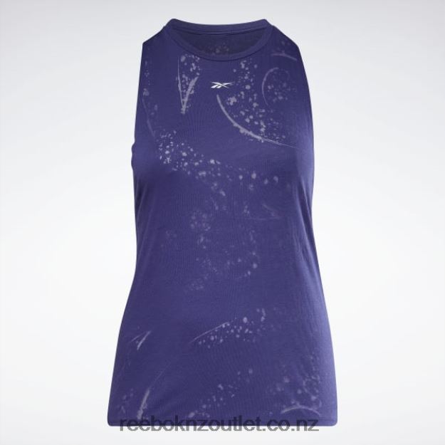 Bold Purple 2B4626757 Burnout Tank Top (Plus Size) Reebok Women