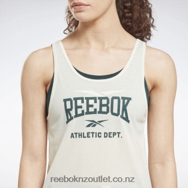 Classic White 2B4626558 Workout Ready Supremium Graphic Tank Top Reebok Women