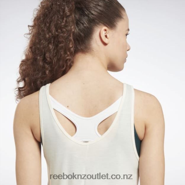 Classic White 2B4626558 Workout Ready Supremium Graphic Tank Top Reebok Women