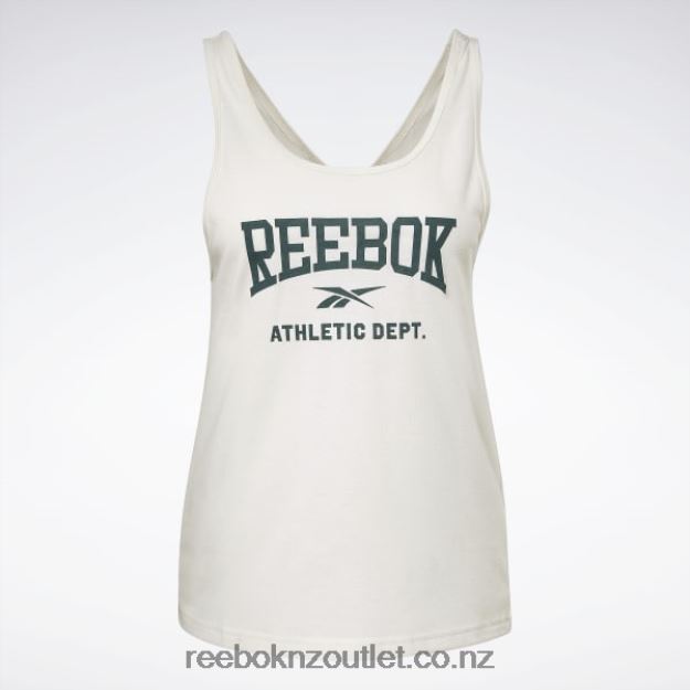 Classic White 2B4626558 Workout Ready Supremium Graphic Tank Top Reebok Women