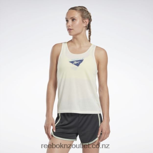 Classic White 2B4626792 Les Mills Supremium Graphic Tank Top Reebok Women