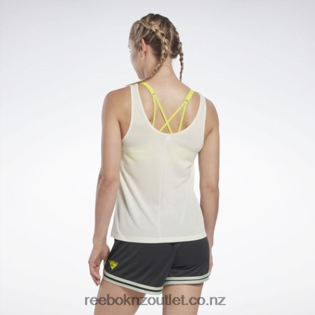 Classic White 2B4626792 Les Mills Supremium Graphic Tank Top Reebok Women