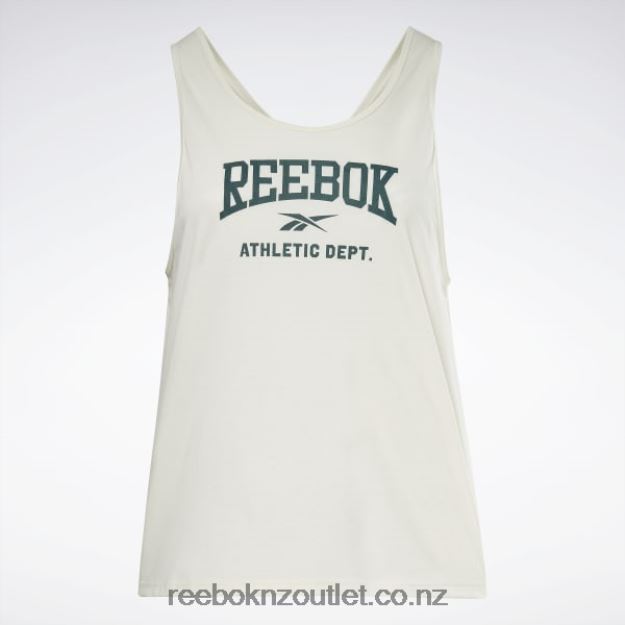 Classic White 2B4626908 Workout Ready Supremium Graphic Tank Top (Plus Size) Reebok Women