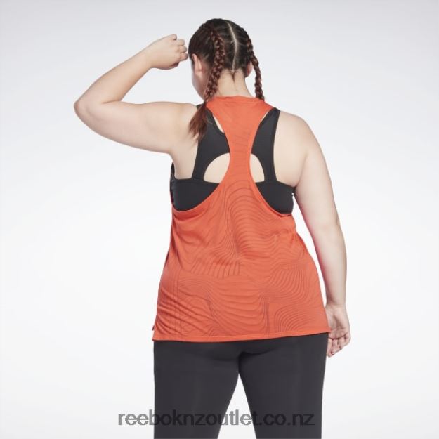 Dynamic Red 2B4626912 Burnout Tank Top (Plus Size) Reebok Women