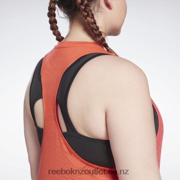Dynamic Red 2B4626912 Burnout Tank Top (Plus Size) Reebok Women