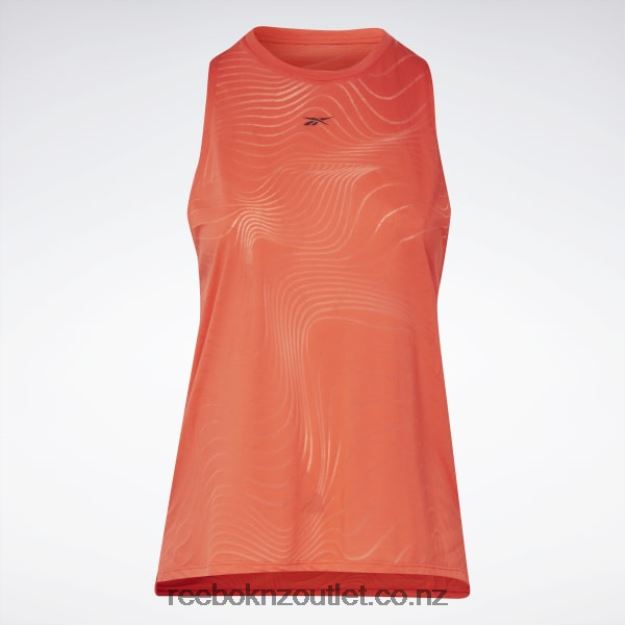 Dynamic Red 2B4626912 Burnout Tank Top (Plus Size) Reebok Women