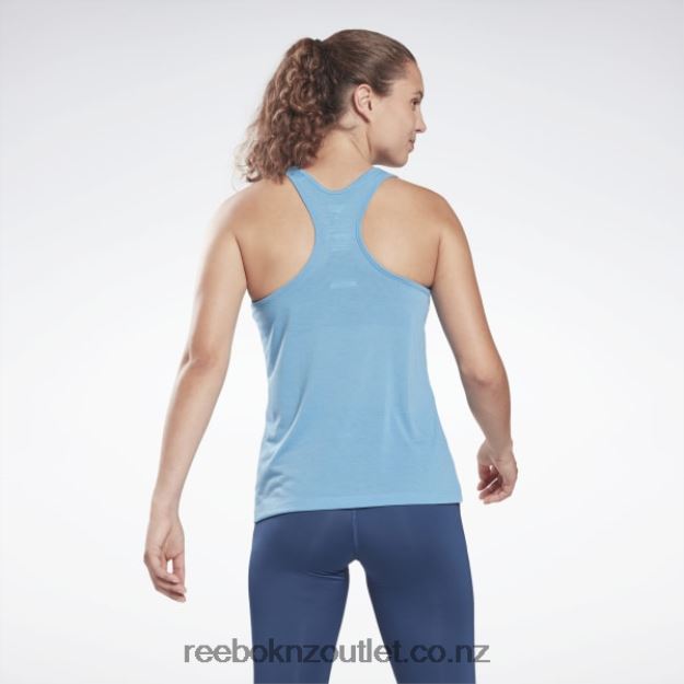 Essential Blue 2B4626846 Workout Ready Supremium Big Logo Tank Top Reebok Women
