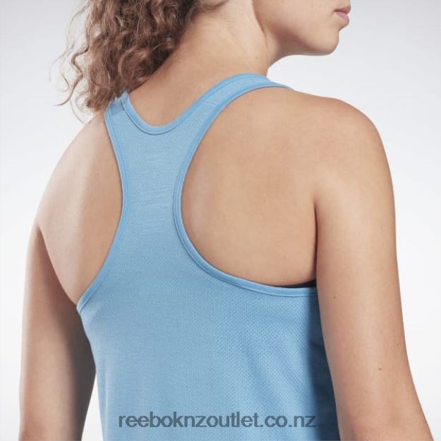 Essential Blue 2B4626846 Workout Ready Supremium Big Logo Tank Top Reebok Women