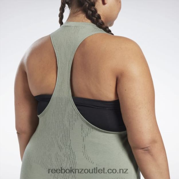 Harmony Green 2B4626754 Burnout Tank Top (Plus Size) Reebok Women