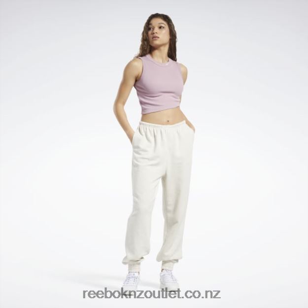 Infused Lilac 2B4626560 Classics Cropped Ribbed Tank Top Reebok Women