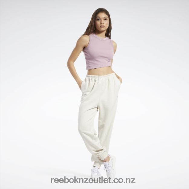 Infused Lilac 2B4626560 Classics Cropped Ribbed Tank Top Reebok Women