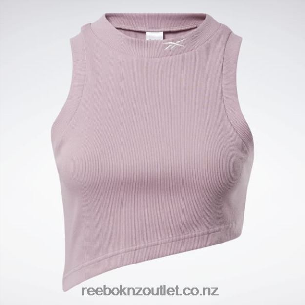 Infused Lilac 2B4626560 Classics Cropped Ribbed Tank Top Reebok Women