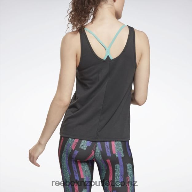 Night Black 2B4626447 Workout Ready Supremium Graphic Tank Top Reebok Women