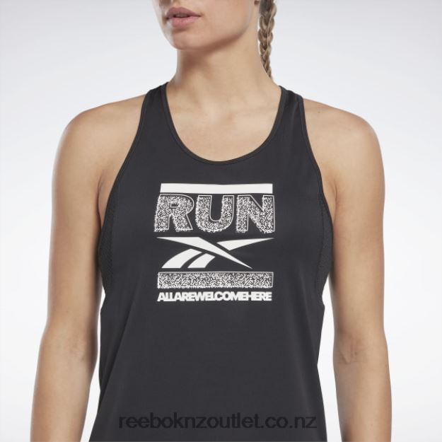 Night Black 2B4626685 Running Speedwick Graphic Tank Top Reebok Women
