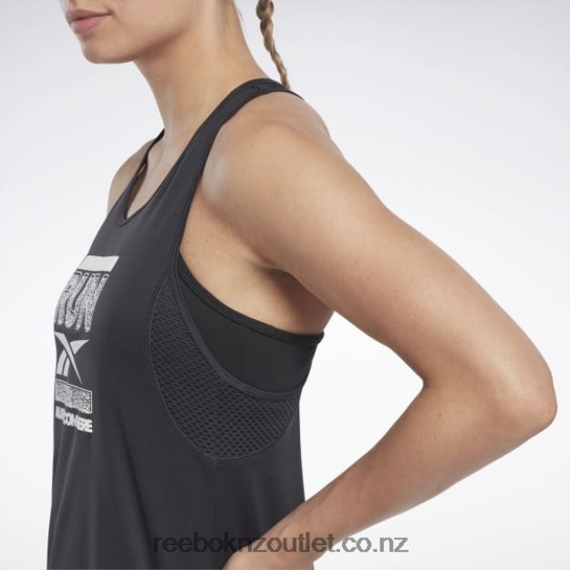Night Black 2B4626685 Running Speedwick Graphic Tank Top Reebok Women
