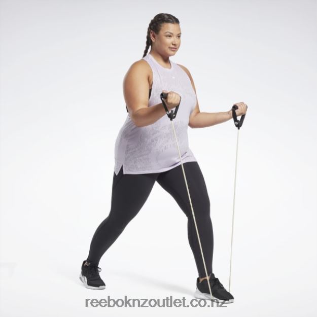 Purple Oasis 2B4626880 Burnout Tank Top (Plus Size) Reebok Women