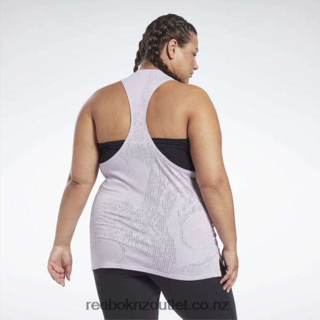 Purple Oasis 2B4626880 Burnout Tank Top (Plus Size) Reebok Women