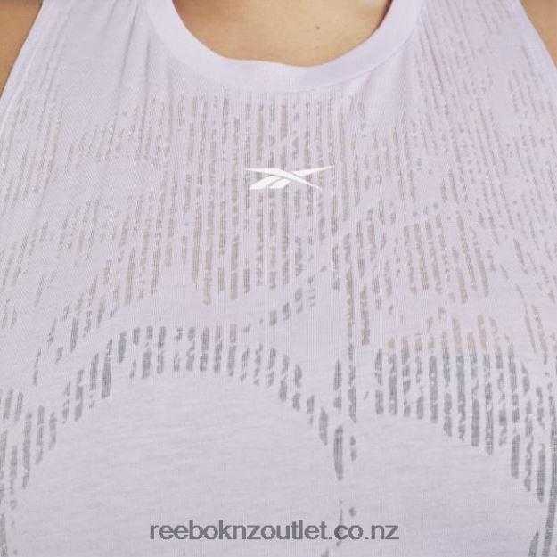 Purple Oasis 2B4626880 Burnout Tank Top (Plus Size) Reebok Women