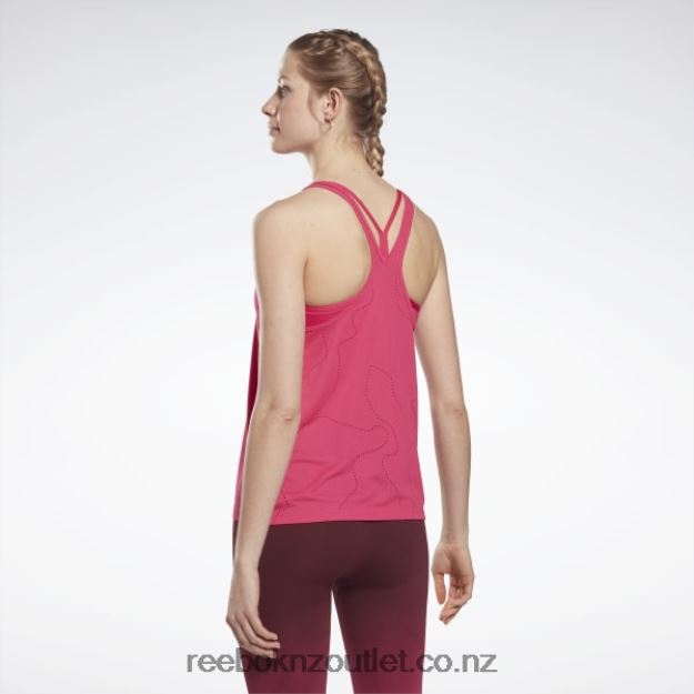 Pursuit Pink 2B4626988 United By Fitness Perforated Tank Top Reebok Women