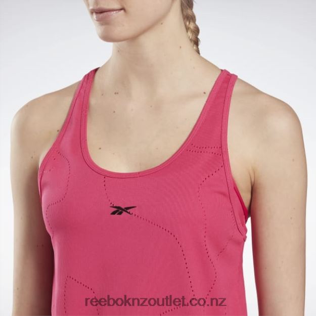 Pursuit Pink 2B4626988 United By Fitness Perforated Tank Top Reebok Women