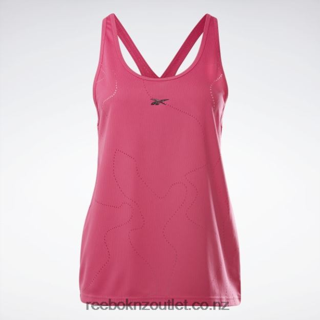 Pursuit Pink 2B4626988 United By Fitness Perforated Tank Top Reebok Women