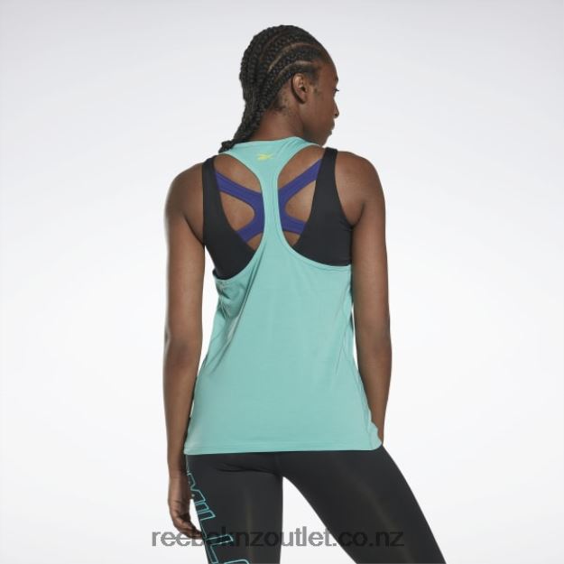 Semi Classic Teal 2B4626552 Les Mills BodyCombat ACTIVCHILL Graphic Tank Top Reebok Women