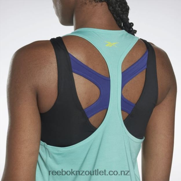 Semi Classic Teal 2B4626552 Les Mills BodyCombat ACTIVCHILL Graphic Tank Top Reebok Women