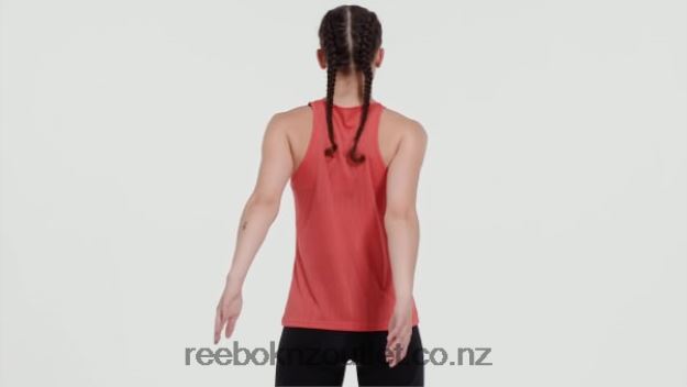 Semi Orange Flare 2B4626541 United By Fitness Perforated Tank Top Reebok Women