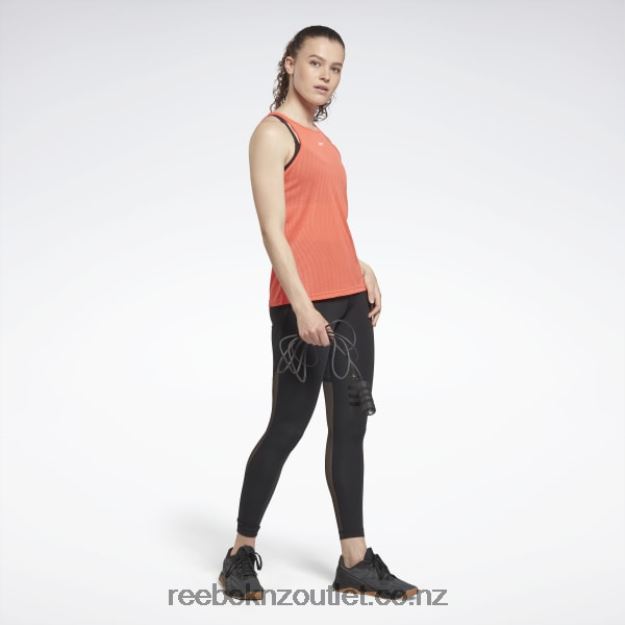 Semi Orange Flare 2B4626541 United By Fitness Perforated Tank Top Reebok Women