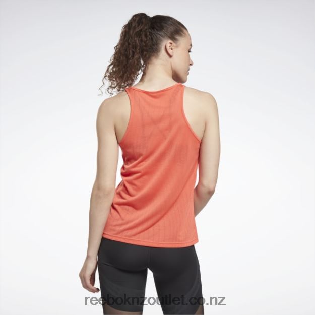 Semi Orange Flare 2B4626541 United By Fitness Perforated Tank Top Reebok Women