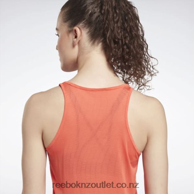 Semi Orange Flare 2B4626541 United By Fitness Perforated Tank Top Reebok Women