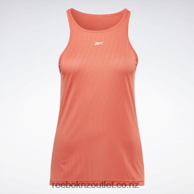 Semi Orange Flare 2B4626541 United By Fitness Perforated Tank Top Reebok Women