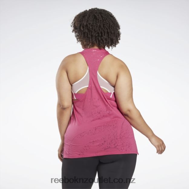 Semi Proud Pink 2B4626790 Burnout Tank Top (Plus Size) Reebok Women