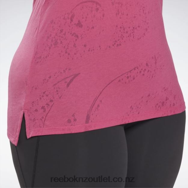 Semi Proud Pink 2B4626790 Burnout Tank Top (Plus Size) Reebok Women