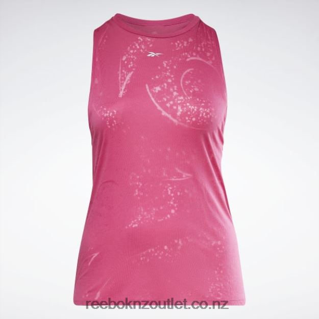 Semi Proud Pink 2B4626790 Burnout Tank Top (Plus Size) Reebok Women