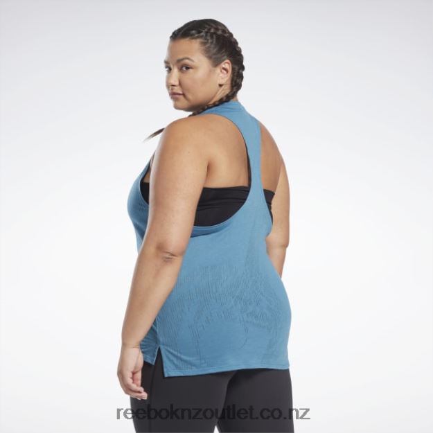 Steely Blue S23-R 2B4626787 Burnout Tank Top (Plus Size) Reebok Women