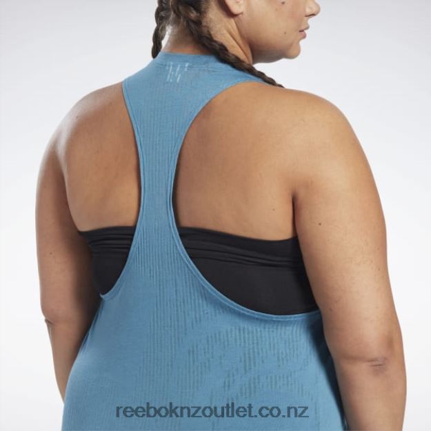 Steely Blue S23-R 2B4626787 Burnout Tank Top (Plus Size) Reebok Women